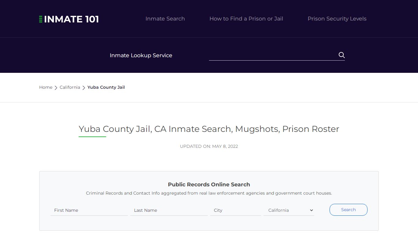 Yuba County Jail, CA Inmate Search, Mugshots, Prison Roster